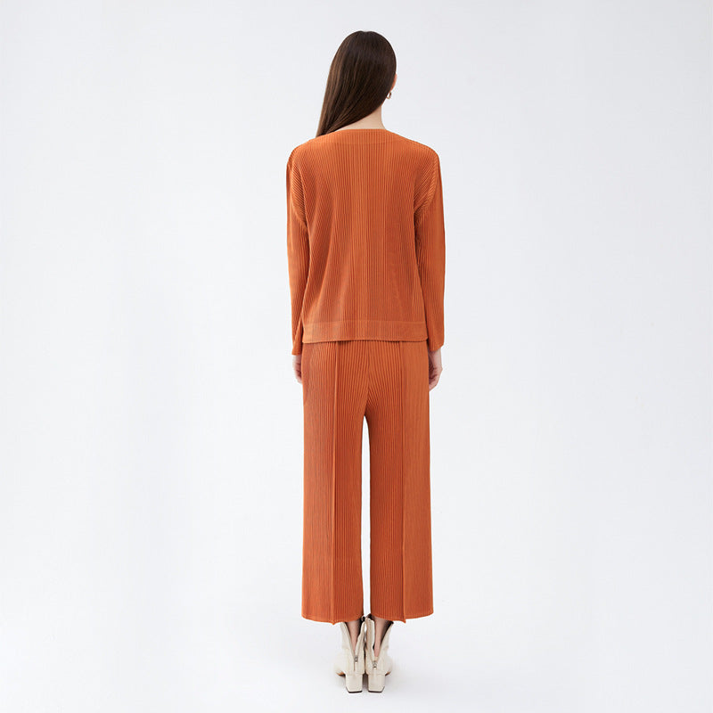 Suit Women's Two-Piece Suit Slim Jacket Women's Baggy Straight Trousers Suit