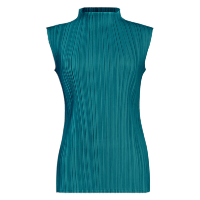 Slimming Sleeveless Collar Vest Basic All-Matching Top for Women