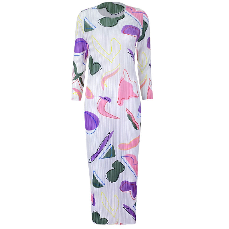 Summer Temperament Dress Women's Slim-Fit Slimming Geometric Long Skirt One Piece Dropshipping