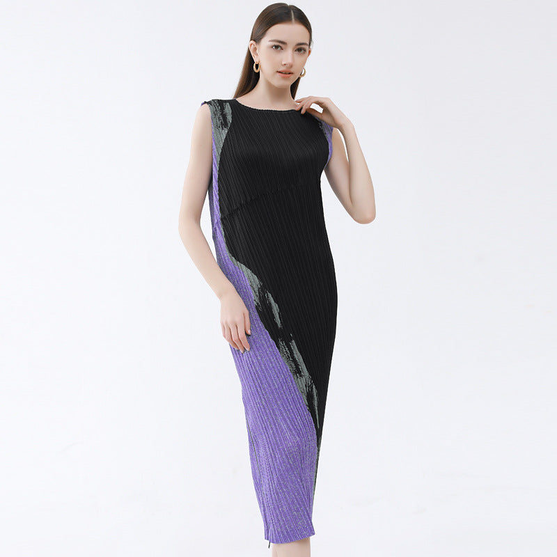Zipper Cardigan Dress Design Waist-Tight Slim Fit A- line Dress Women
