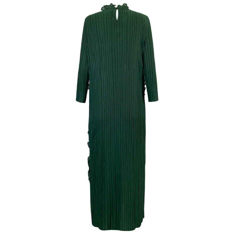 Slimming Light Luxury Design Solid Color Long Sleeve Classic Style Jumpsuit