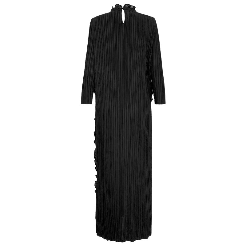 Slimming Light Luxury Design Solid Color Long Sleeve Classic Style Jumpsuit