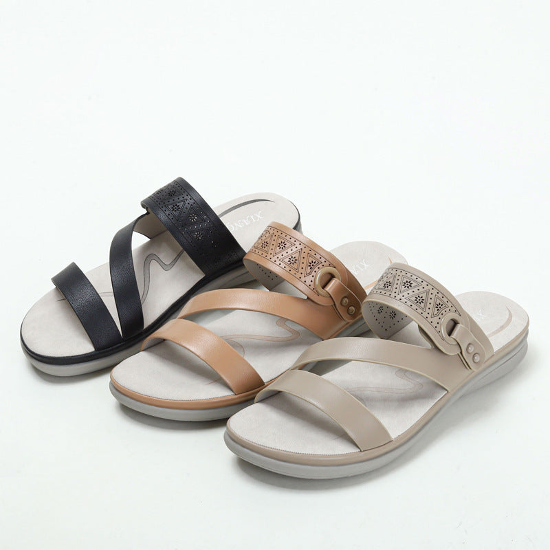 Slippers Women's Wedge Fashion Travel Casual Platform Sandals Women's Outer Wear