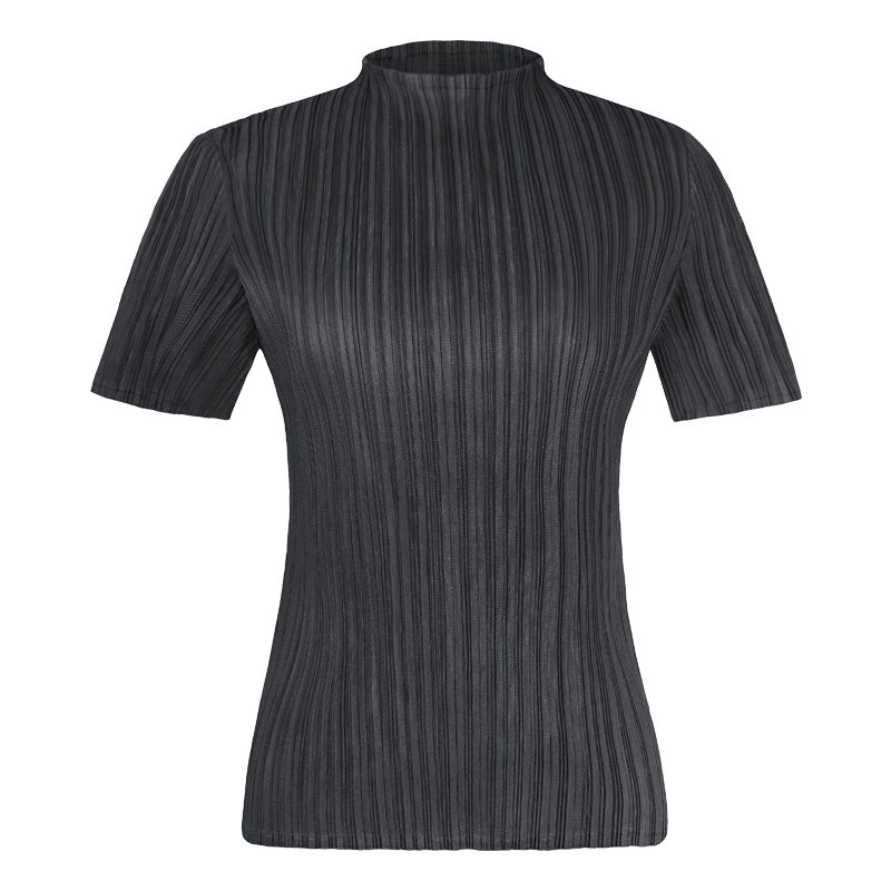 Women's Short-Sleeved Top Basic Style Casual Pure Color Comfort T-shirt