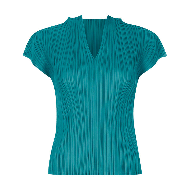 Solid Color Classic All-Match T-shirt for Women Basic Style Slim Fit Slimming V-Neckline Sleeveless Bottoming Top