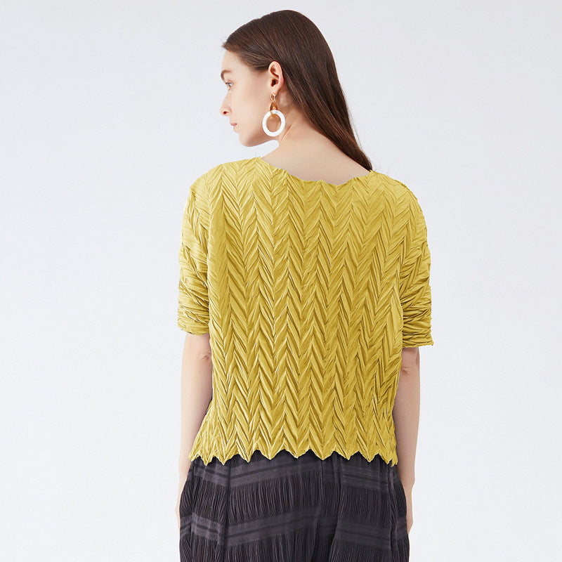 Summer Loose Wave Top T-shirt Women's Short-Sleeved Clothing Wholesale