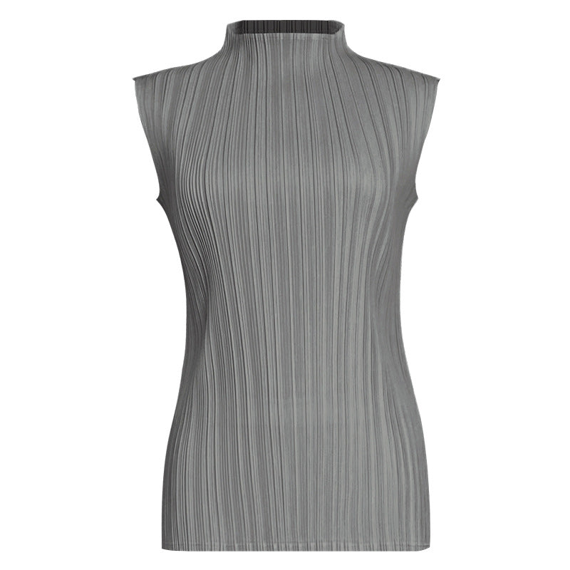 Slimming Sleeveless Collar Vest Basic All-Matching Top for Women