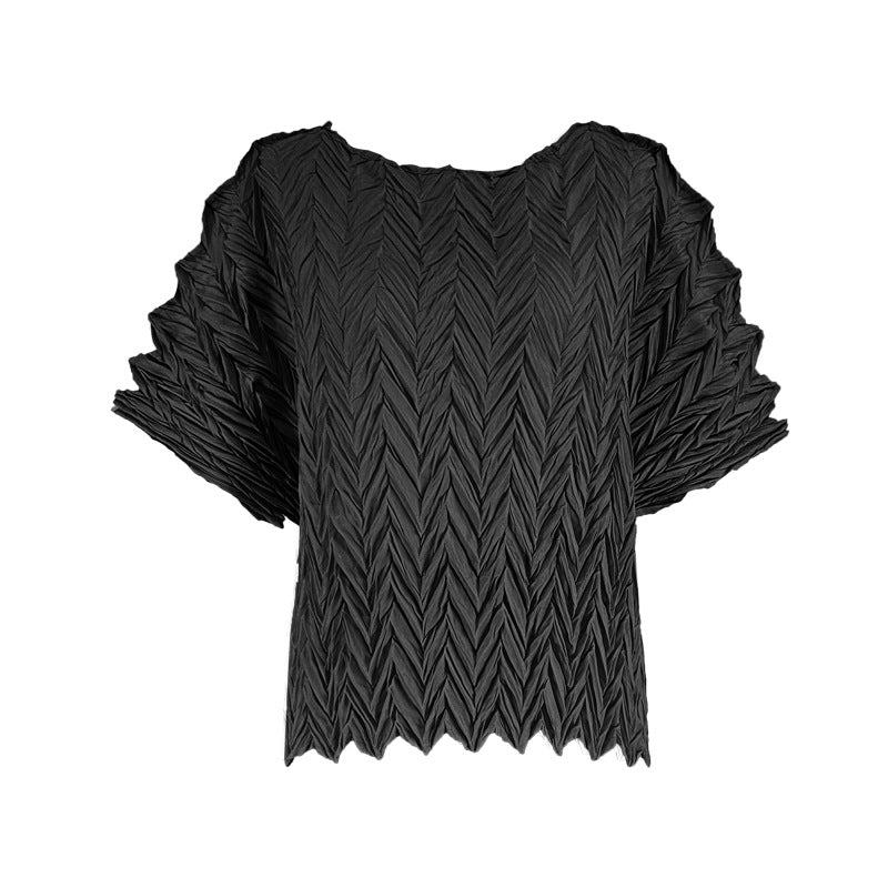 Summer Loose Wave Top T-shirt Women's Short-Sleeved Clothing Wholesale