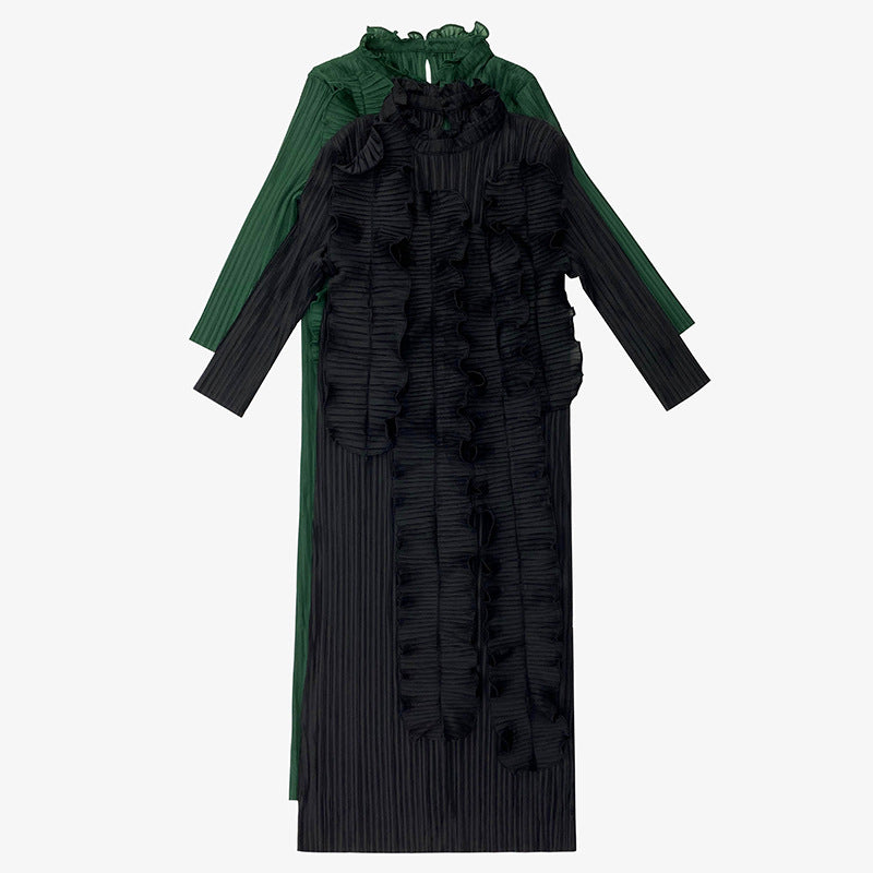 Slimming Light Luxury Design Solid Color Long Sleeve Classic Style Jumpsuit