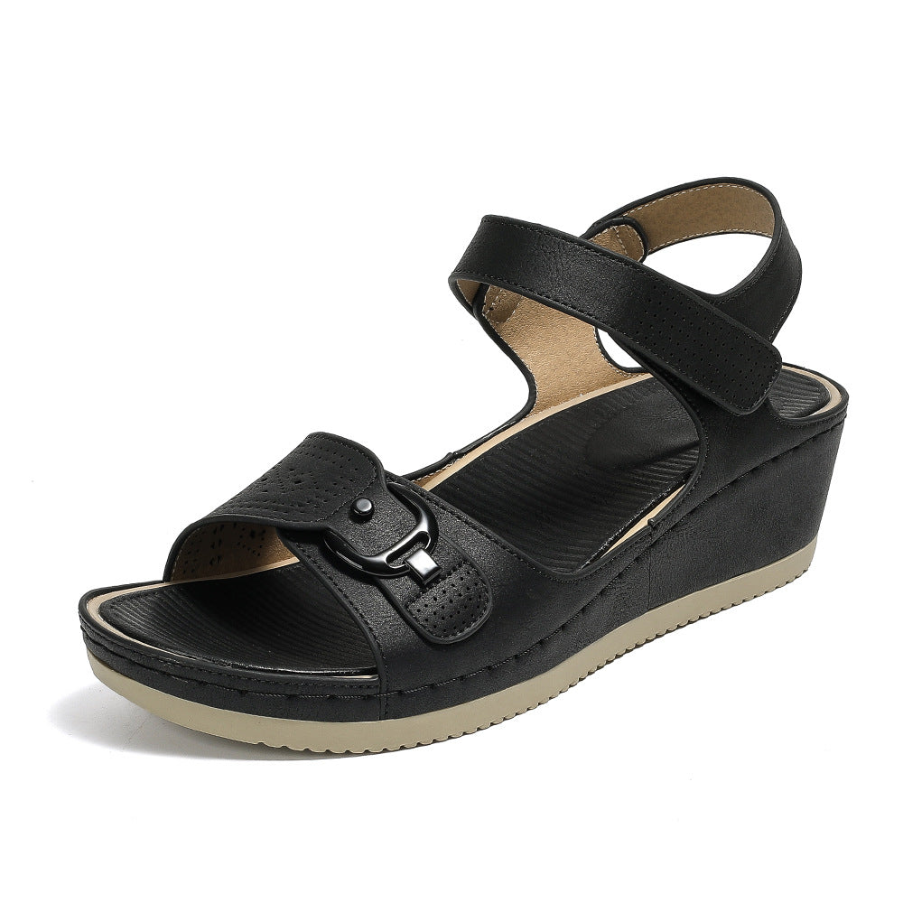 Non-Slip Sole Women's Sandals Stitching Adhesive Wedge Platform Women's Shoes