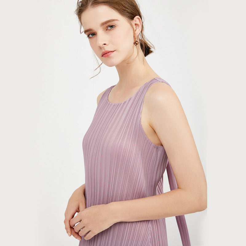 Slim-Fit Mid-Length Dress Sexy One Button Sleeveless Split Skirt Cross-Border