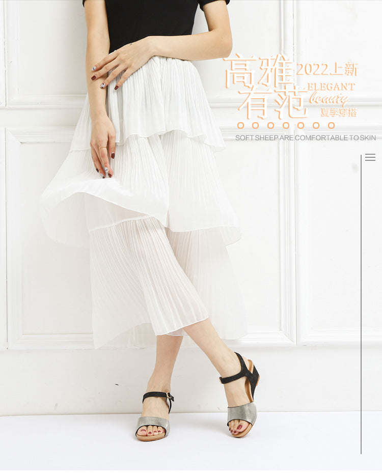 Wedge Sandals Summer Soft Bottom Mom Shoes Buckle