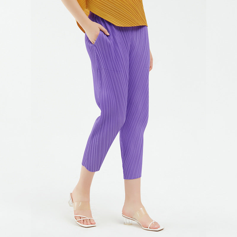 Waist Casual Pants for Women Loose Thin and Comfortable Cropped Skinny Pants Women