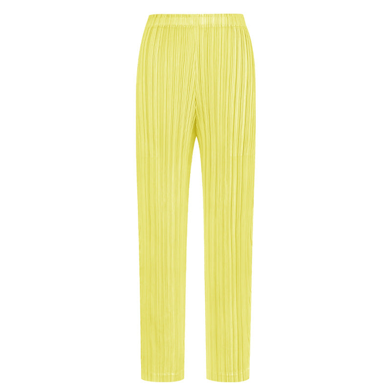 Summer Basic Style Casual Pants Women's Slim Fit Gentle Figure Flattering Slim-Fit Pants