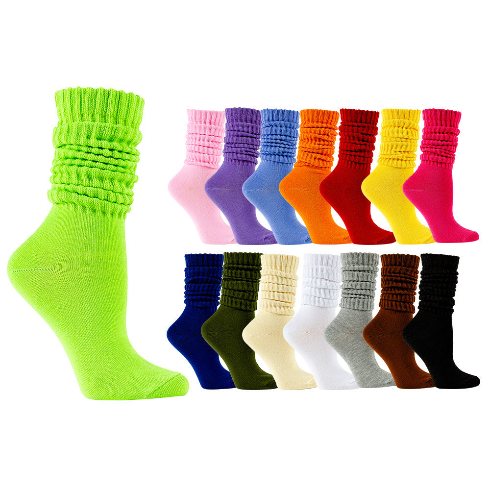 Spring and Summer Thin Slouch Socks Bunching Socks