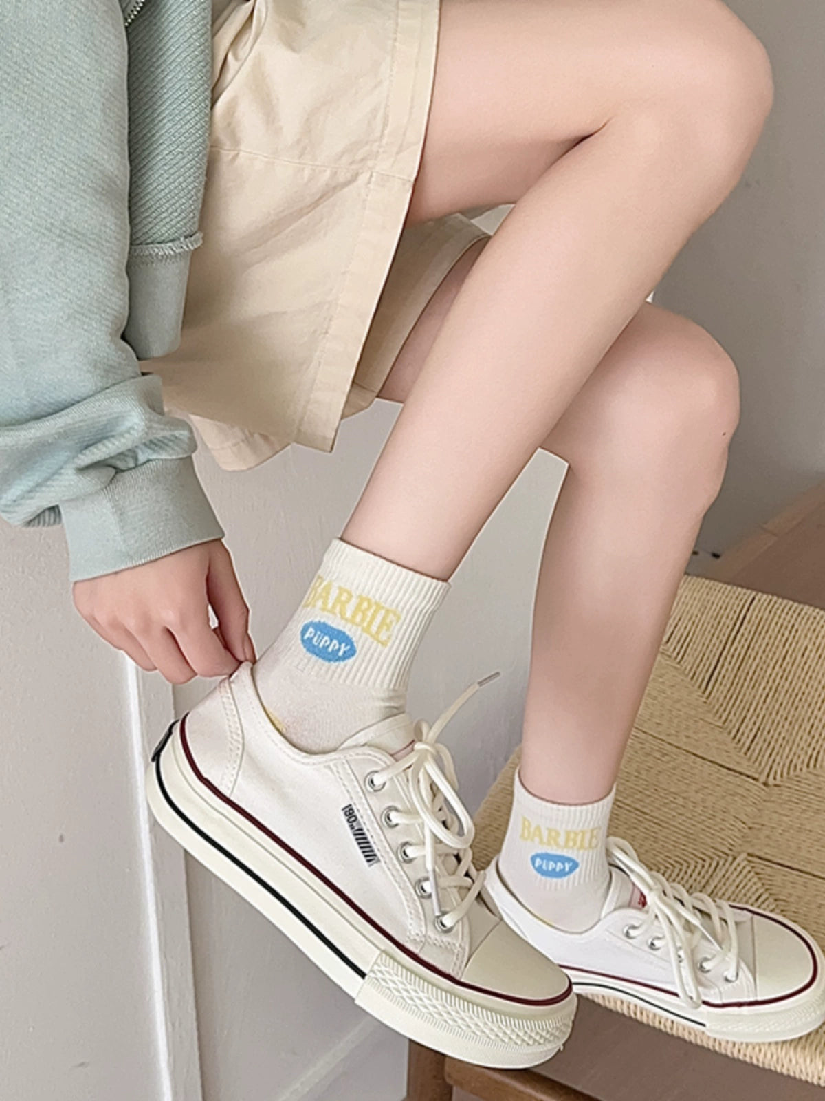 [5 Pairs Pack] Spring and Summer Thin Breathable Pure Cotton Makes Your Life Full of Surprises and Fun