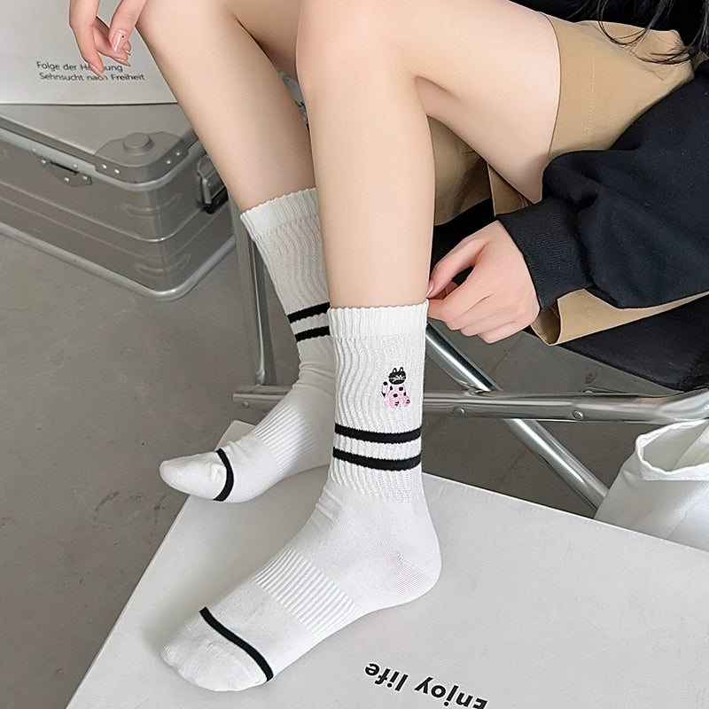 [4 Pairs] Matching Skills of Thin Elastic Sports Style Summer Fashion Strategy Clothing