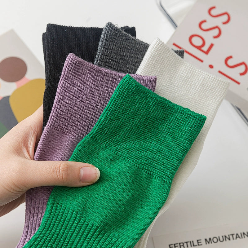 [2 Pairs] College Style Slimming Small Back Athletic Socks Pure Cotton Comfortable Breathable Socks