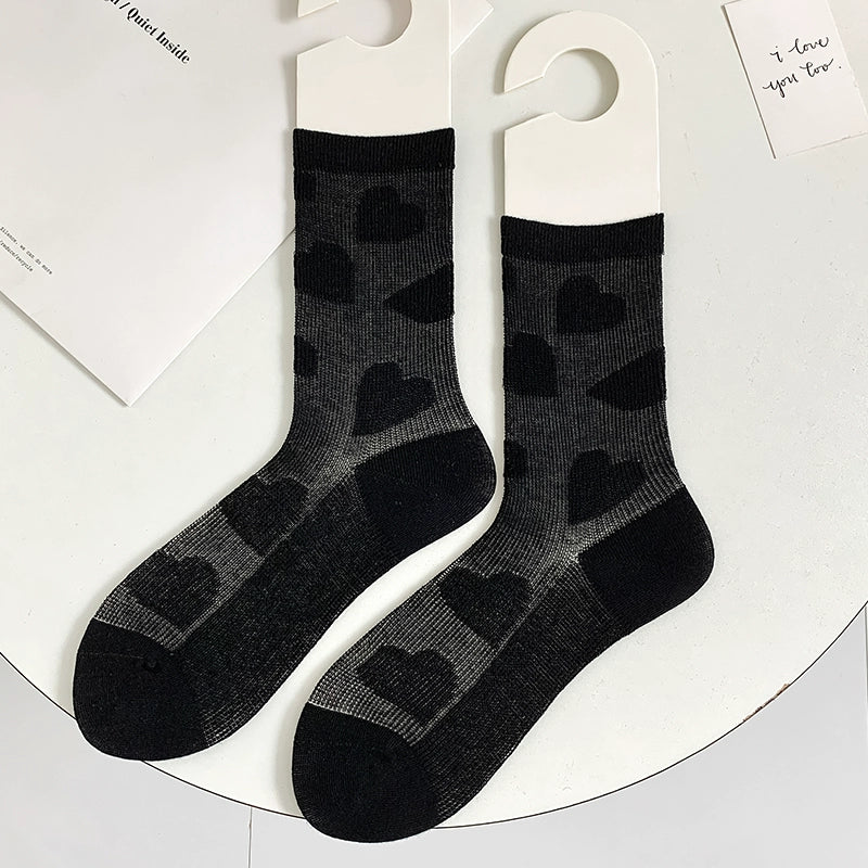 [5 Pairs] Summer Mesh Breathable Small White Small White White Again White Very Easy to Match