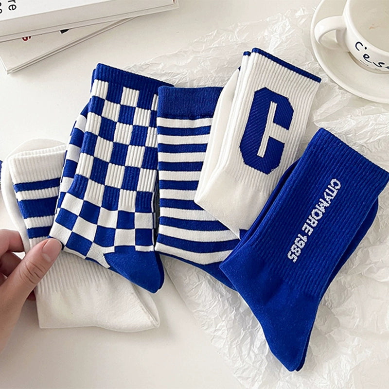 [2 Pairs] Spring and Summer Klein Blue College Style Blue and Blue Color