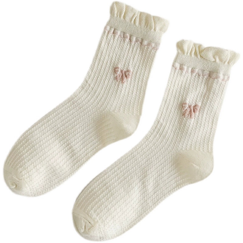 [3 Pairs] Pure White Flowers and Butterflies Are Flying, Fragrant