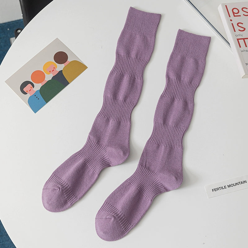 [2 Pairs] College Style Slimming Small Back Athletic Socks Pure Cotton Comfortable Breathable Socks