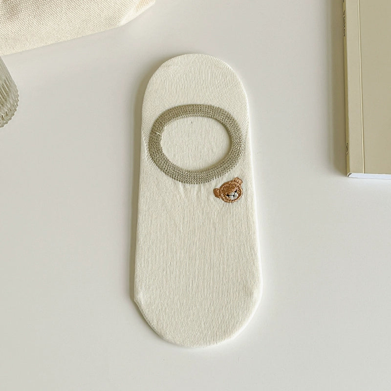 [7 Pairs] Cute Girl Heart Spring and Summer Thin Pure Cotton Full Wear Guide