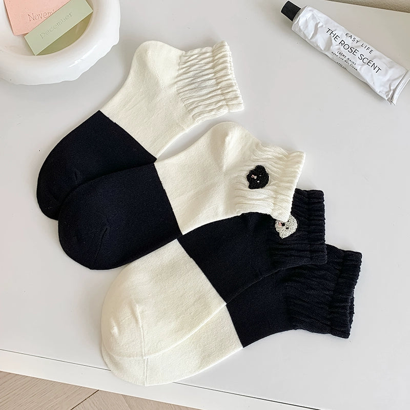 [2 Pairs] Spring and Summer Thin Breathable Boat Fresh Girl Simple to Wear Praise