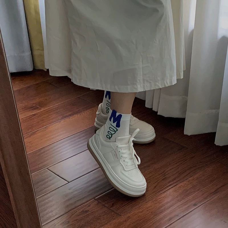 [4 Pairs] Spring and Summer Thin Letters Combed Cotton Comfortable Breathable and Simple Wear