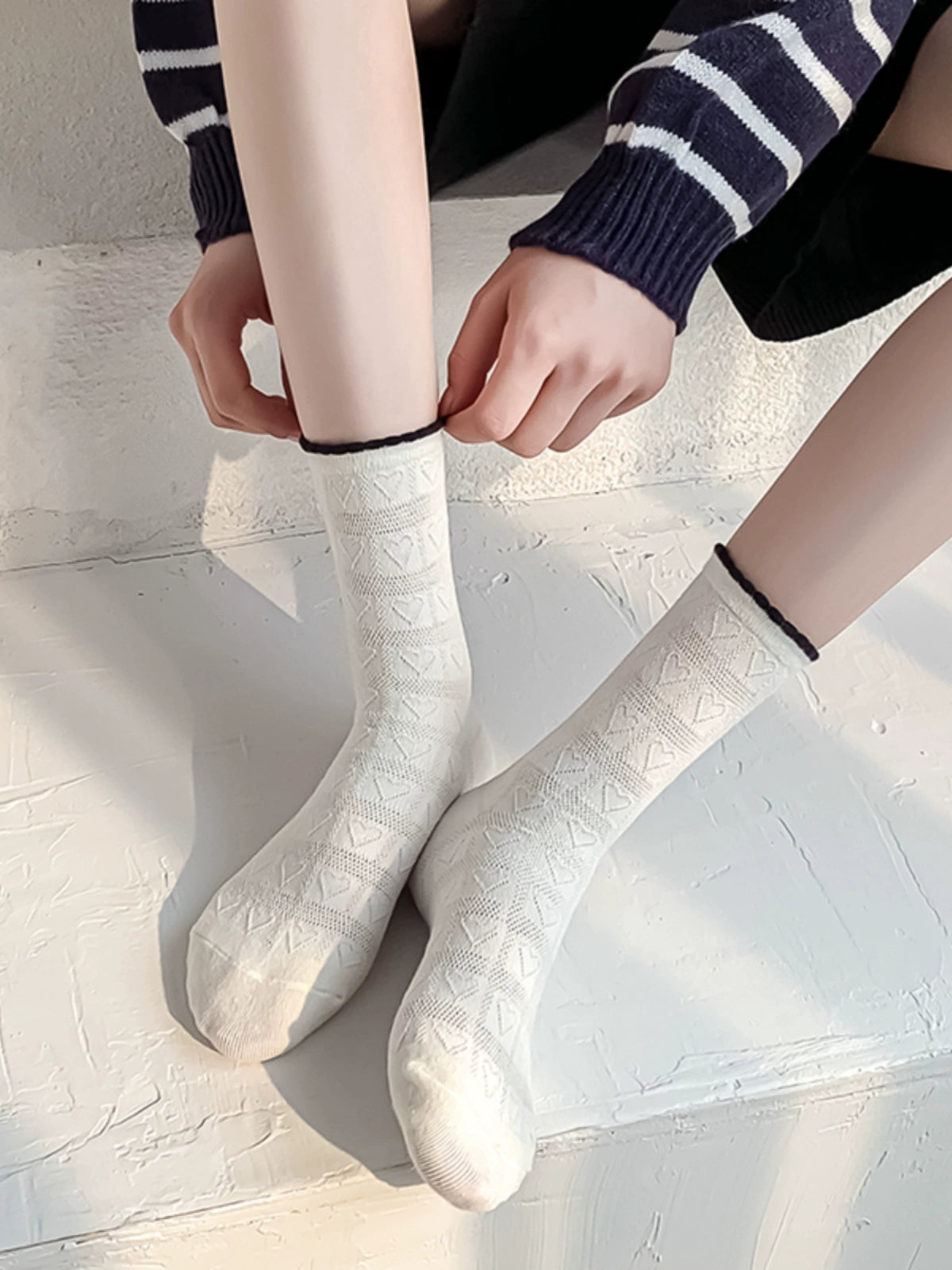 [2 Pairs] Pure Desire Style Thin Japanese and Korean Little Fairy Wear