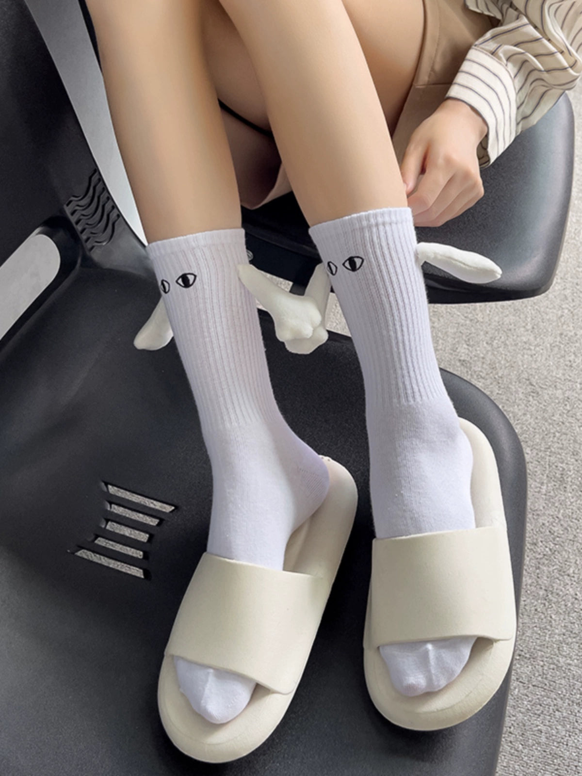 Men and Women Couple Holding Hands Magnetic Handle Cute Pure Cotton Internet Celebrity Products