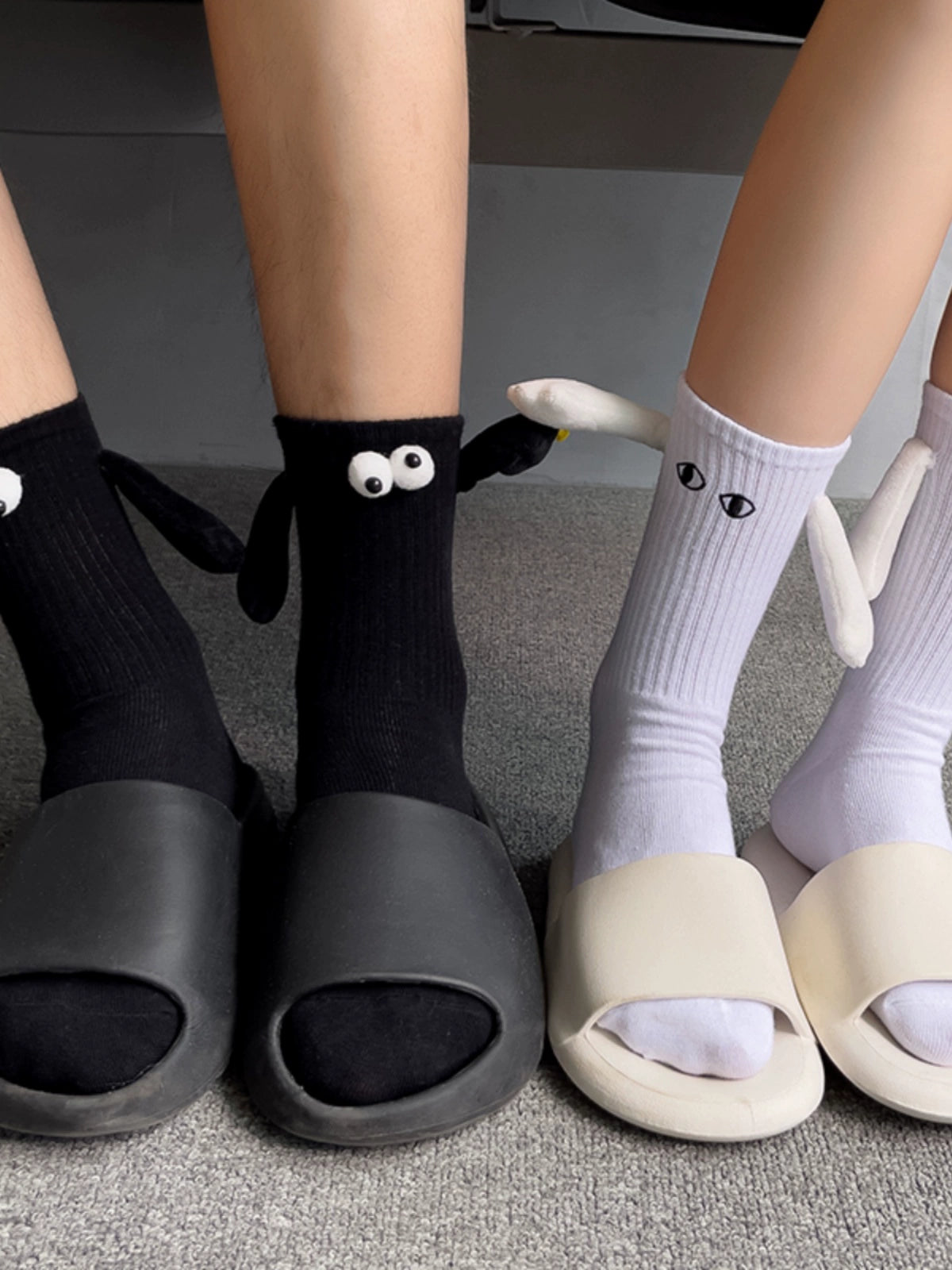 Men and Women Couple Holding Hands Magnetic Handle Cute Pure Cotton Internet Celebrity Products