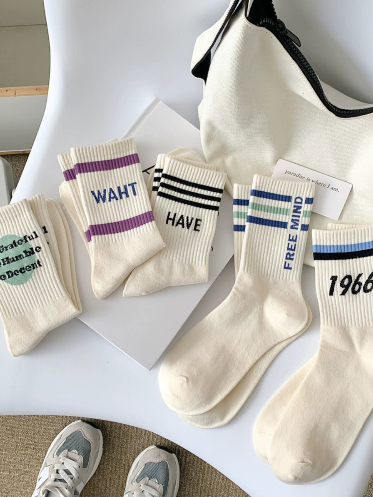 [5 Pairs] Sports with Shark Pants Summer Socks Exposed with Sneaker Perfect Match