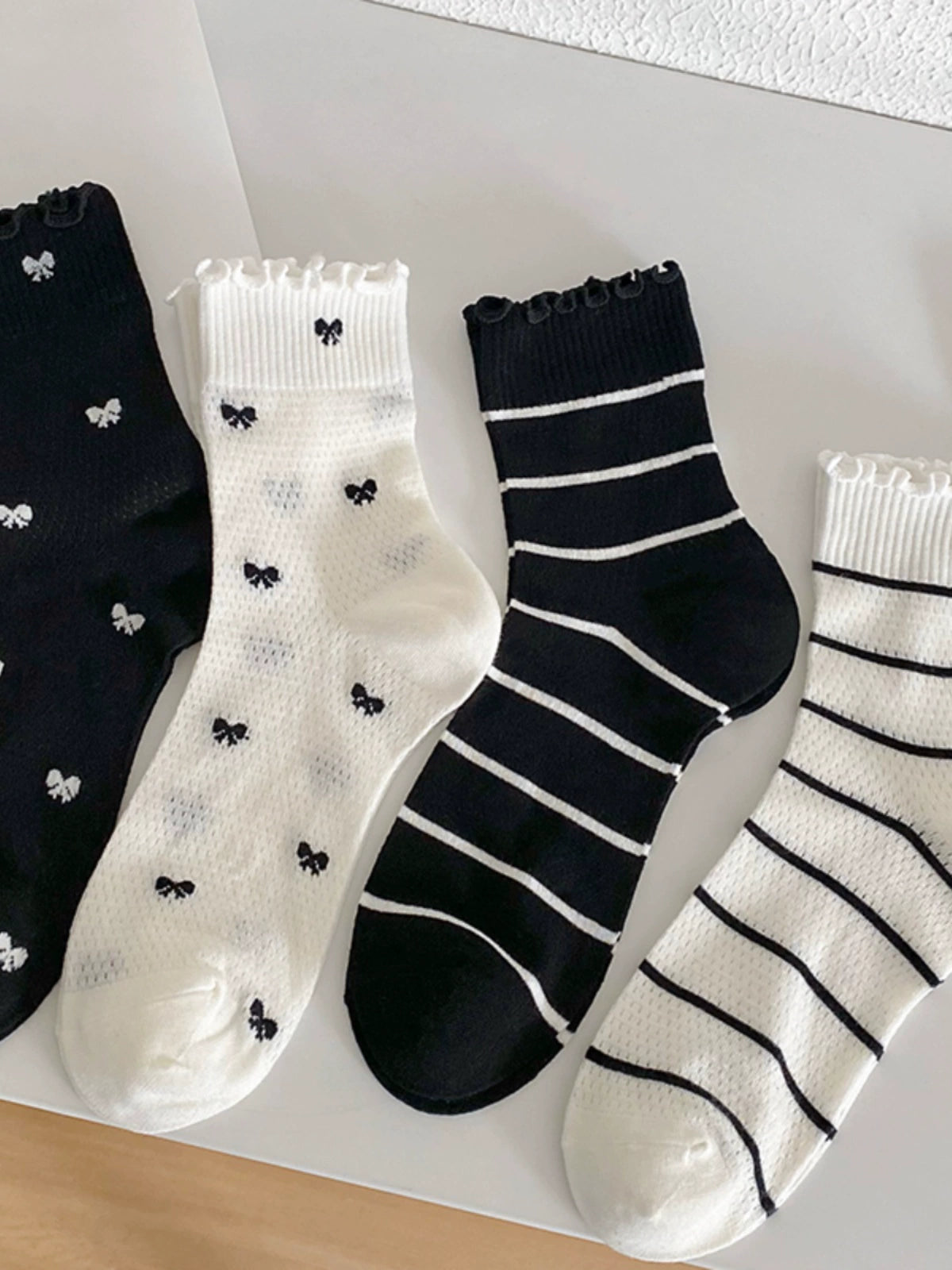 [4 Pairs] Adorable Wear Spring and Summer Thin Breathable Simple Show Your Cute Side