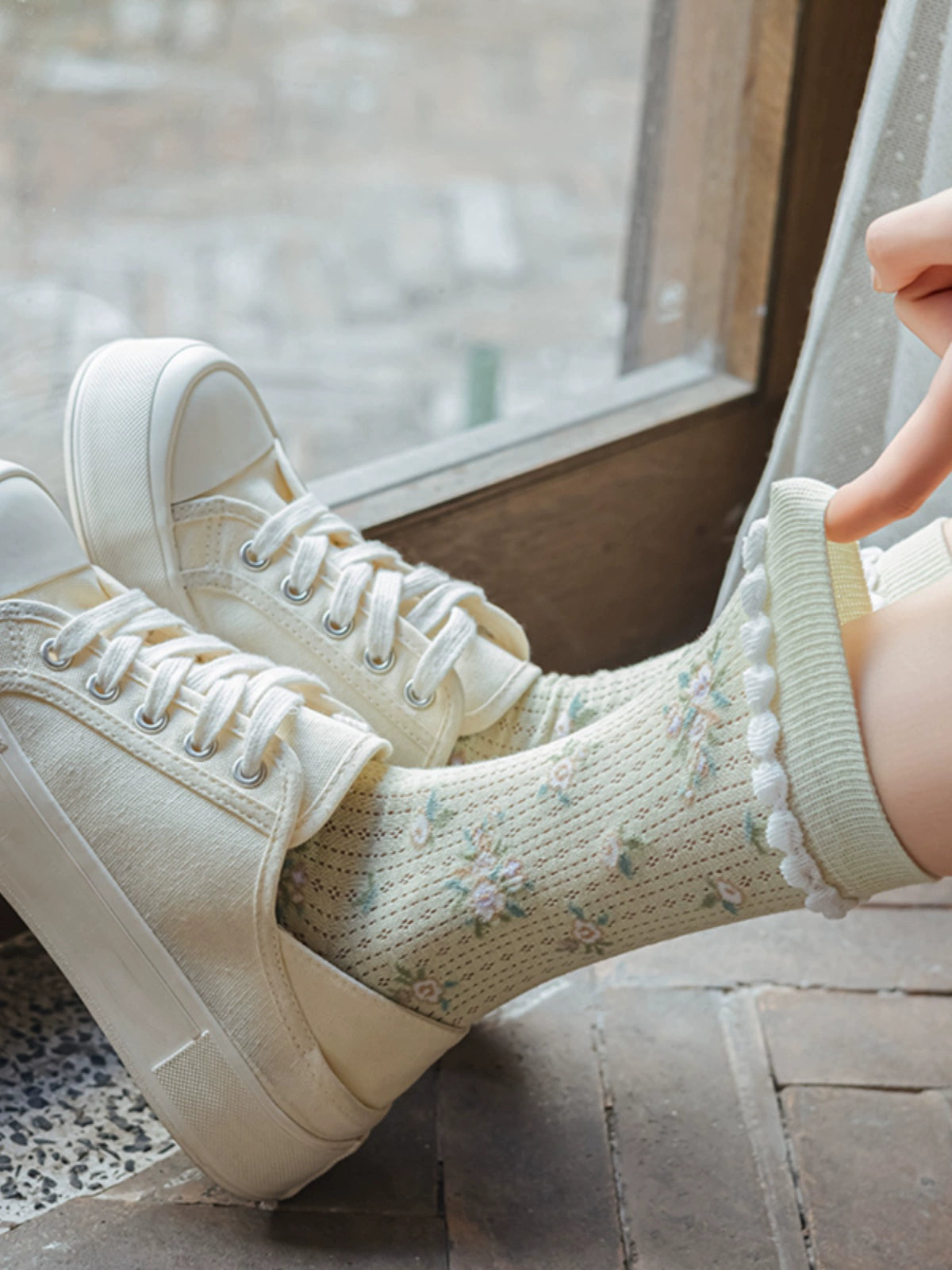 [3 Pairs] Spring Summer Simplicity Breathable Thin Pure Cotton Mesh to Create Personalized Summer Style