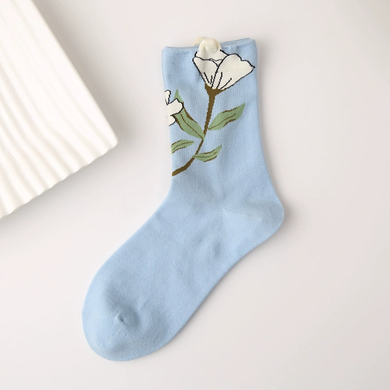 [4 Pairs] How to Wear Cute Girly Style? Spring Summer Pure Cotton Cute Wear