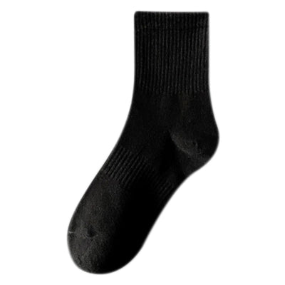[3 Pairs] Black Socks Women's Mid Tube Stockings Spring and Summer Tide White Long Socks Women's Socks Cotton Socks