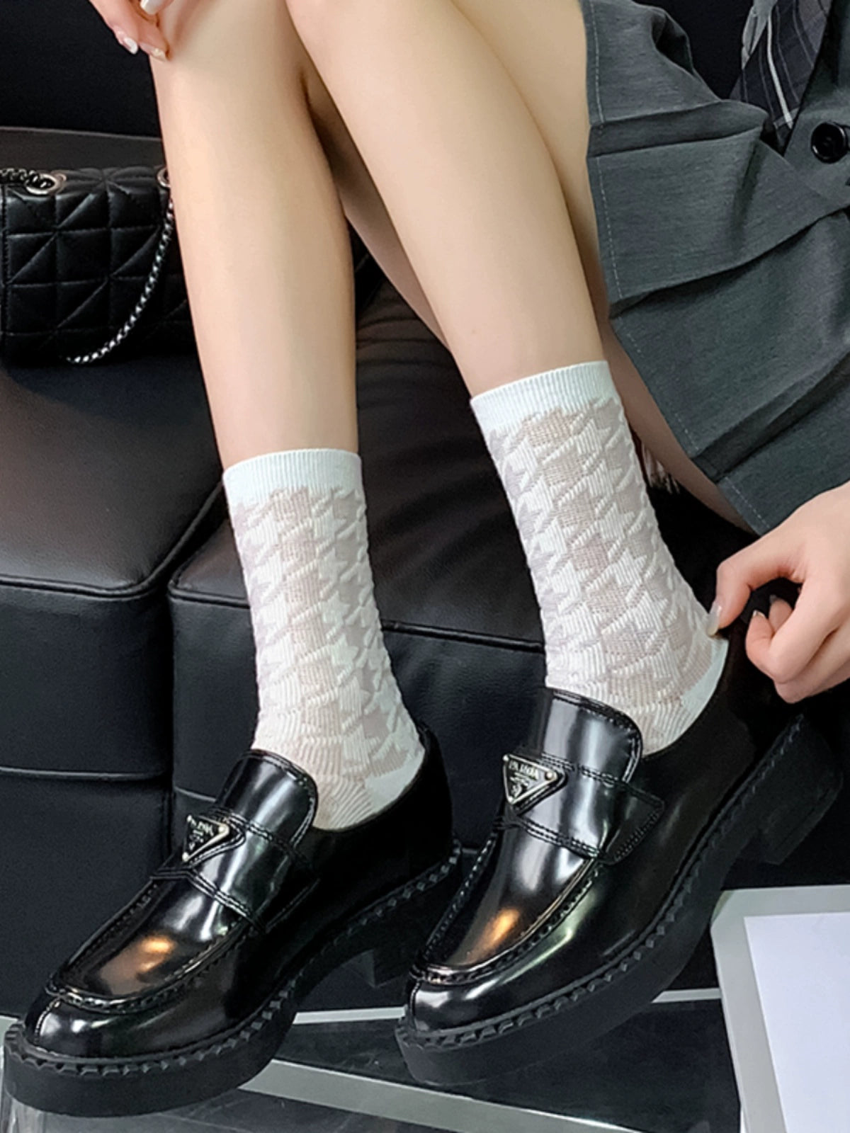 [5 Pairs] Summer Mesh Breathable Small White Small White White Again White Very Easy to Match