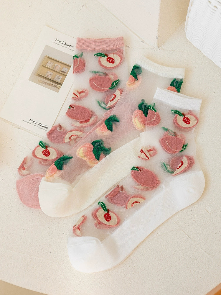 [3 Pairs] Thin Lightweight Kanekalon, Summer Cool Choice Cute Peach Top Choice