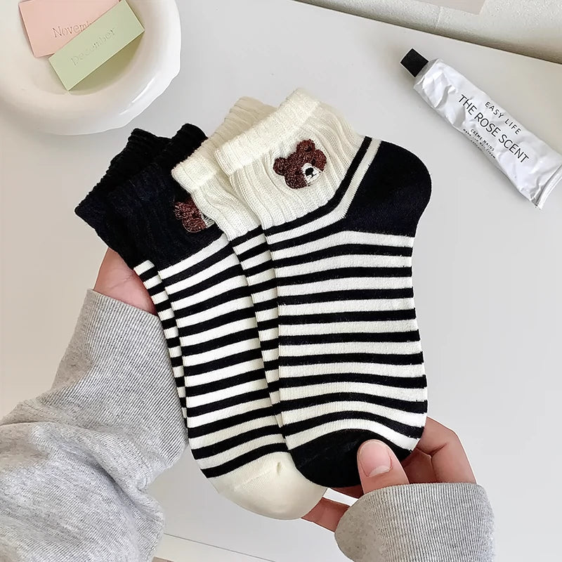 [2 Pairs] Spring and Summer Thin Breathable Boat Fresh Girl Simple to Wear Praise