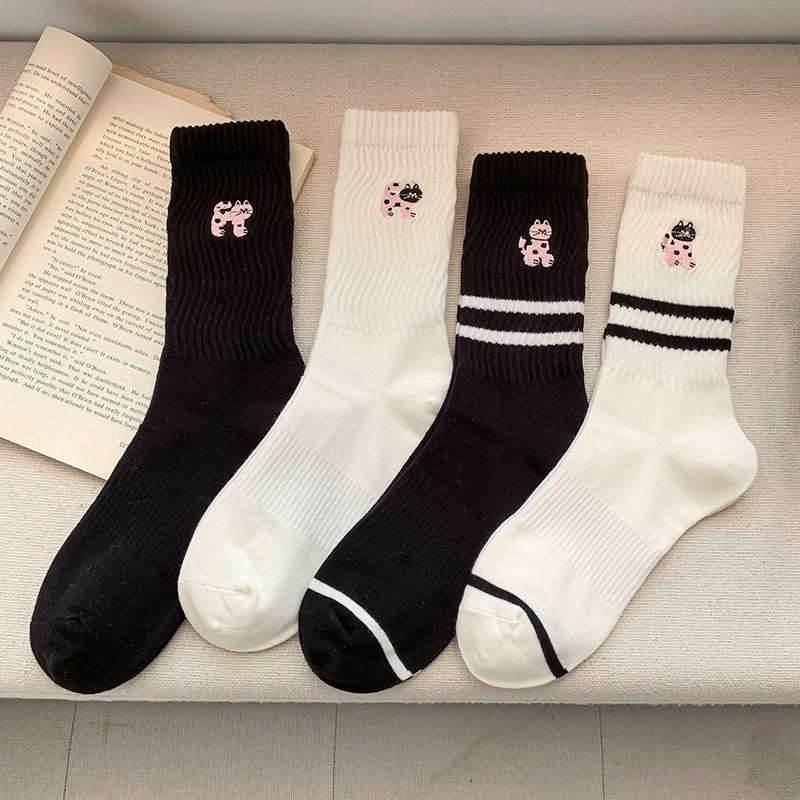 [4 Pairs] Matching Skills of Thin Elastic Sports Style Summer Fashion Strategy Clothing