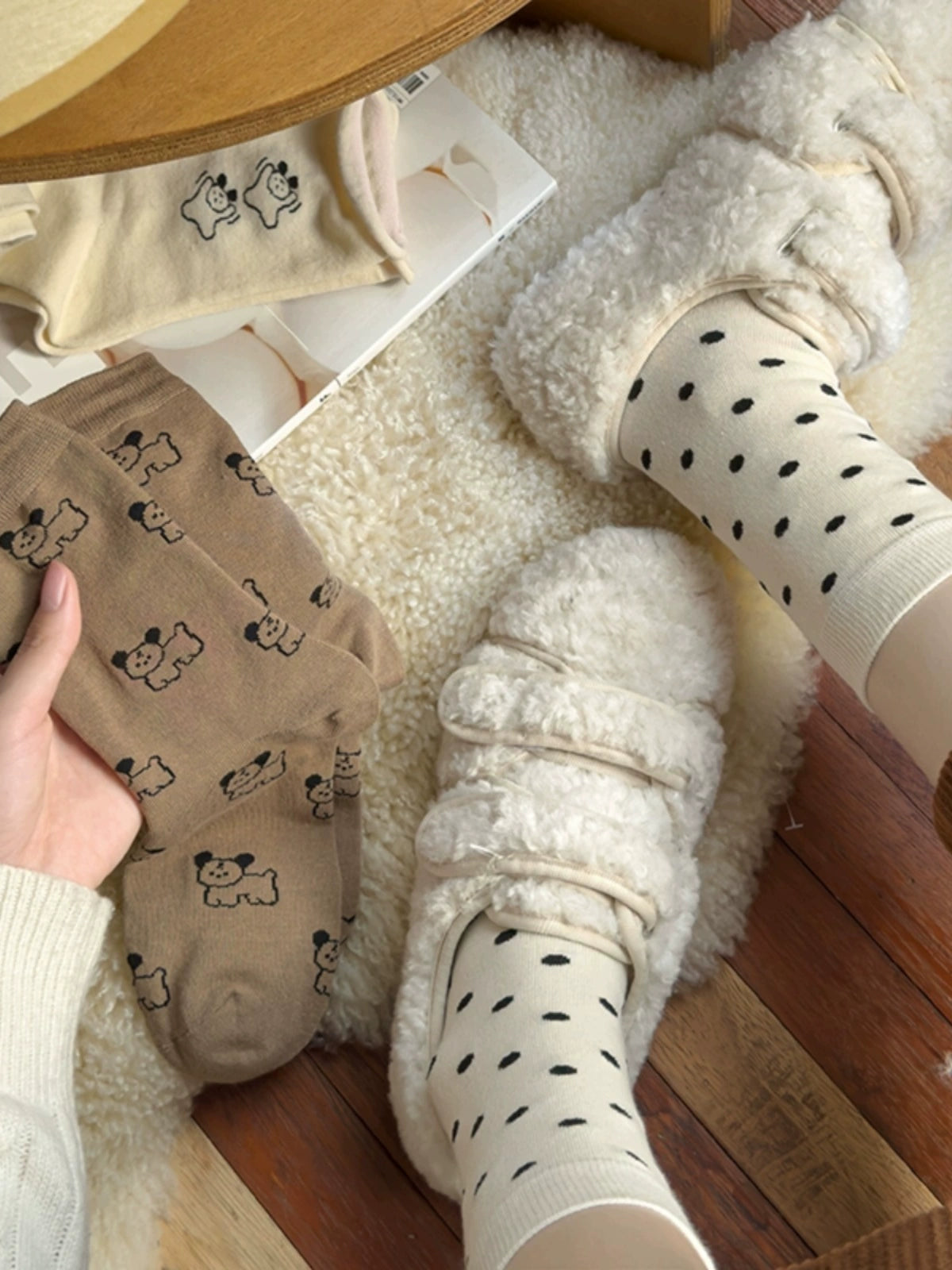 [6 Pairs] Let the Dog Walk into Your Baby and Start a Good Day