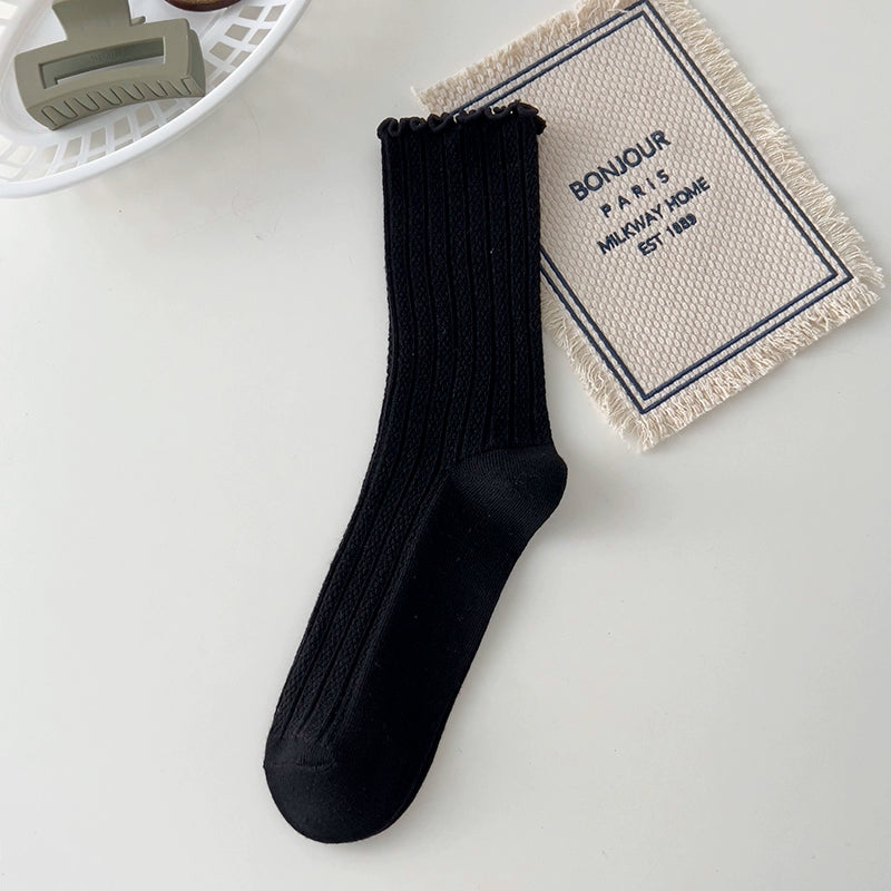 [2 Pairs] Spring and Summer Double Ruffled Lady Wear