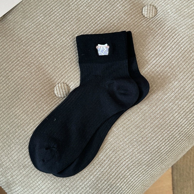 [6 Pairs] Classic Black and White Kanekalon Breathable and Simple Fashion Wear Fairy Flying