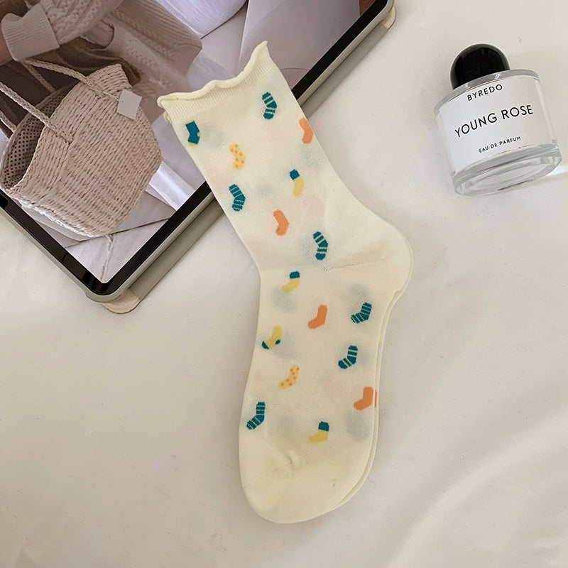 [5 Pairs] Spring and Summer Thin Curling Loose Wear Match from Ordinary to Extraordinary Wear Magic