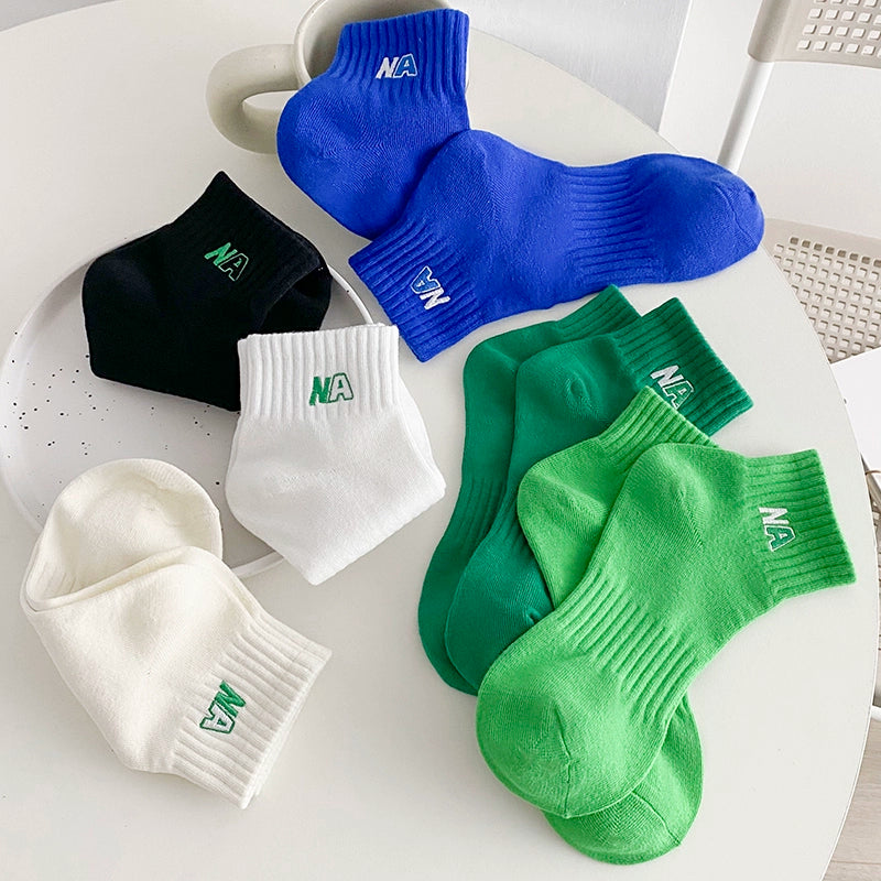 [2 Pairs] Spring and Summer Half Tube NA Sports Solid Color Series, You Are the Most Beautiful Kid on the Street, Pretty Kid