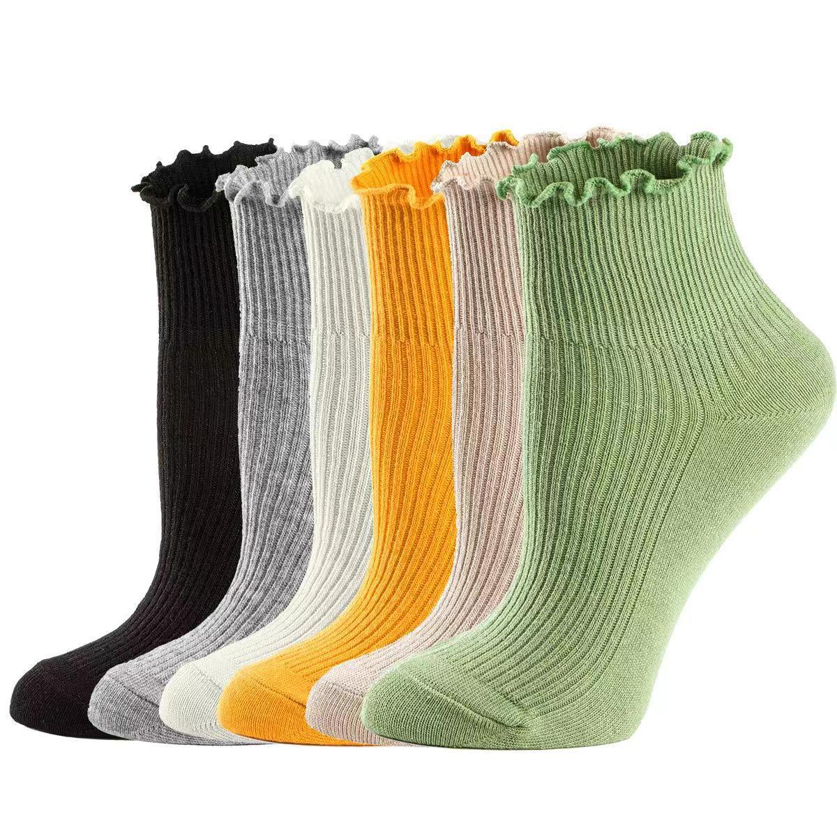 Japanese Lolita Women's Socks Tree Fungus-like Lacework Short Cotton Socks 10 Colors Cotton Women's Low Top Women's Low Cut Socks