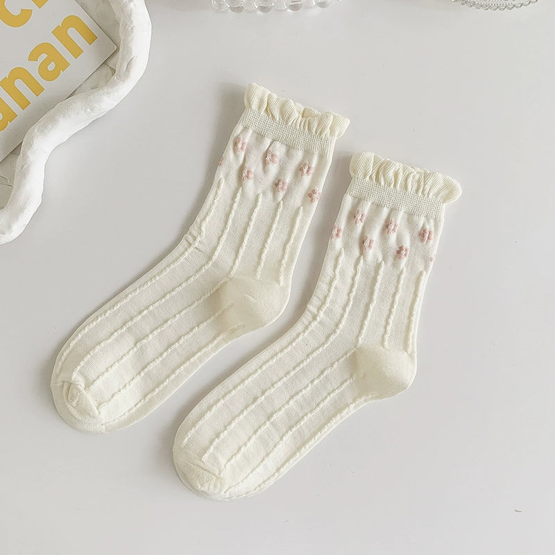 [3 Pairs] Pure White Flowers and Butterflies Are Flying, Fragrant