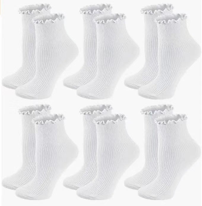 Japanese Lolita Women's Socks Tree Fungus-like Lacework Short Cotton Socks 10 Colors Cotton Women's Low Top Women's Low Cut Socks