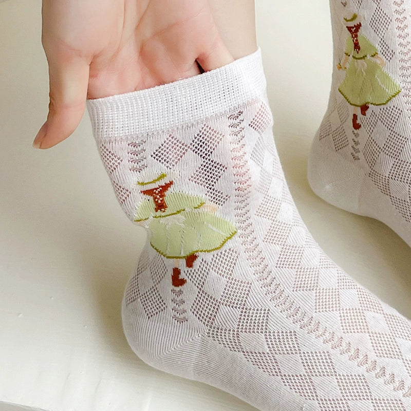 [2 Pairs] Spring and Summer Breathable Hollow Fairy Style